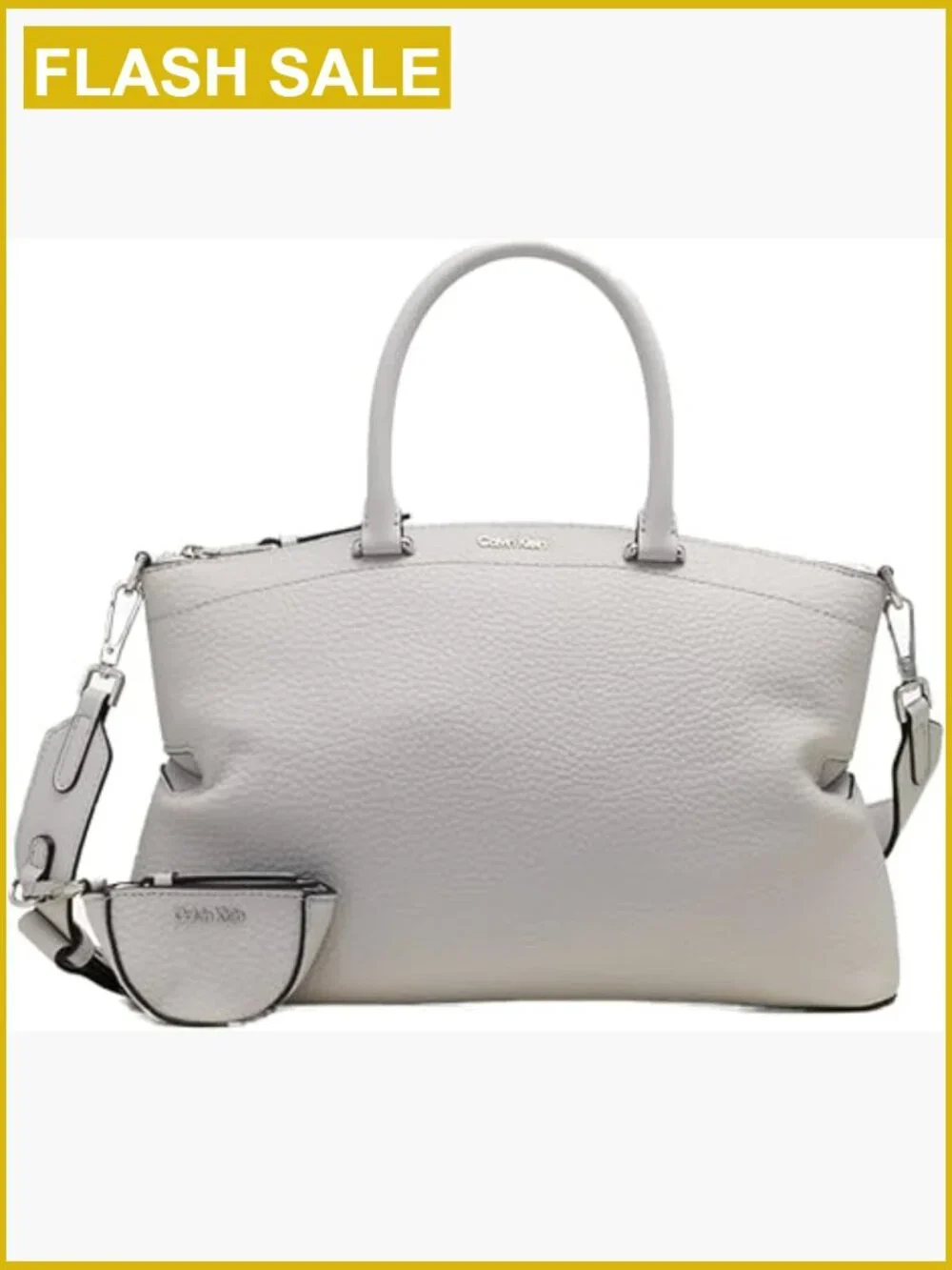 2-in-1 Top Zip Satchel - Faux Leather, Crossbody, Handles